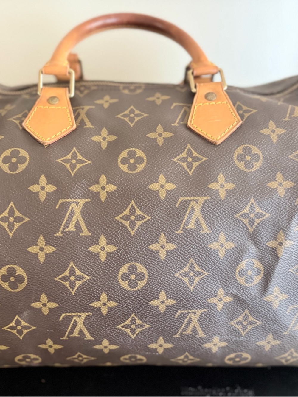 Vintage Louis Vuitton Brown Monogram Canvas Top-Handle Bag SD1905 Size 35*24cm - Picture 5 of 9